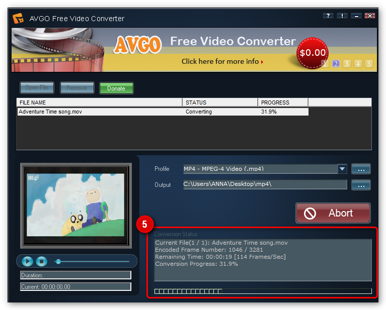 convert video mov to mp4